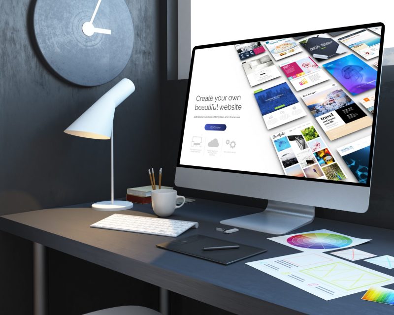 website builder design workspace